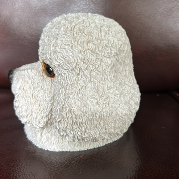 Bichon Frise Dog Head Resin Coin Bank - Picture 2 of 6